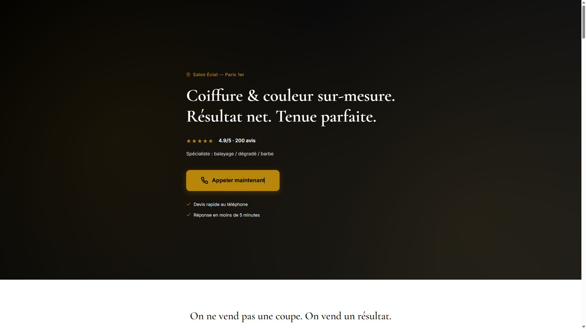 Landing express coach sportif